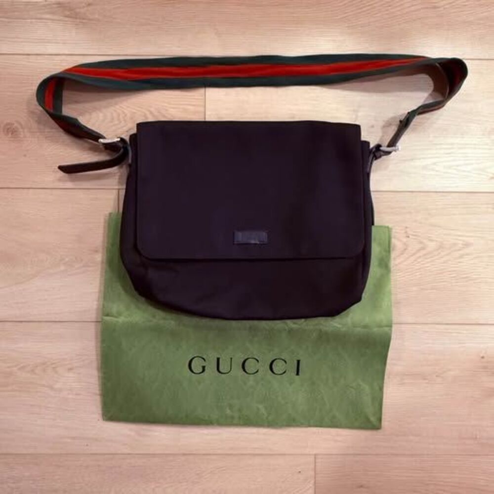 Gucci Black Nylon Messenger Bag